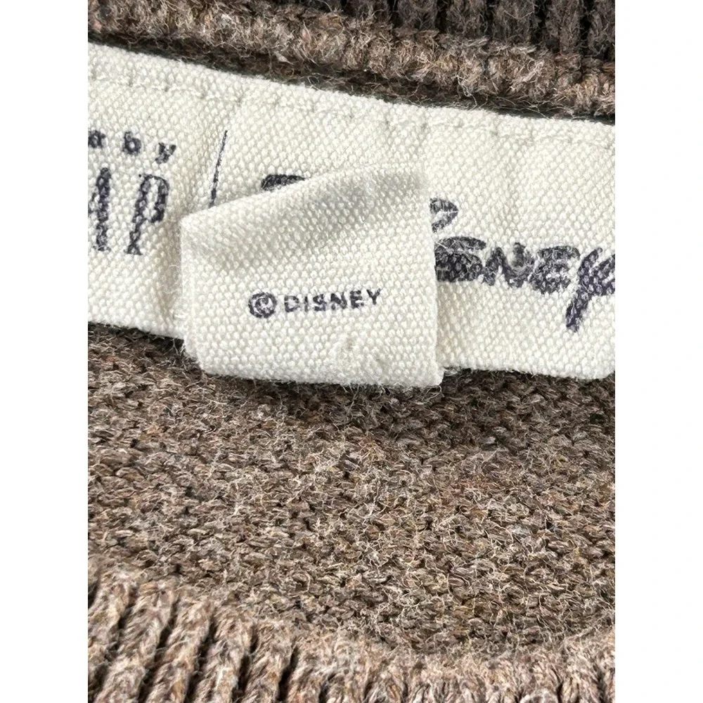 Baby Gap Mickey Mouse Heather Brown Long Sleeve Sweater Toddler 3 Years‎